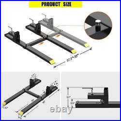 Pallet Forks 2000lbs 43'' Clamp On Tractor Bucket Skid Steer Loader Attach