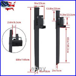 Pallet Forks 60 4000Lbs Clamp On Bucket Loader Attachment Skid Steer Tractor