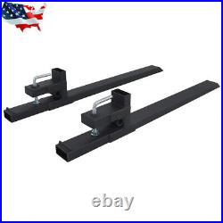 Pallet Forks 60 4000Lbs Clamp On Bucket Loader Attachment Skid Steer Tractor