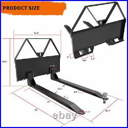 Pallet Forks For Loaders Skid Steer Tractor Hitch Attachment Quick Attach 46