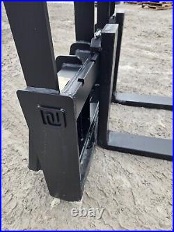 Pro Works 60 Long 8,000 Pound Class III Pallet Forks Skid Steer Attachment