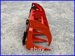 Proworks 72 Root Rake Clam Grapple Attachment Kubota Compact Tractor Loader