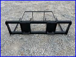 Quad Large Square Bale Hay Spear with Guard Attachment Fits Skid Steer Loader