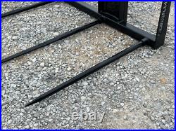 Quad Large Square Bale Hay Spear with Guard Attachment Fits Skid Steer Loader