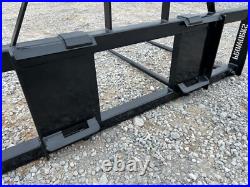 Quad Large Square Bale Hay Spear with Guard Attachment Fits Skid Steer Loader