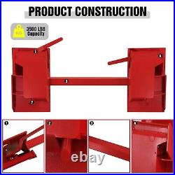 Universal Skid Steer Quick Tach Conversion Adapter With Adjustable Cross Brace - 4000lb Capacity