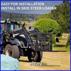 Quick Tach 48 Blades & 45 Frame Skid Steer Pallet Fork Attachment 4000 LBS