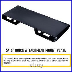 Quick Tach Attachment Mount Plate Skid Steer Loader Trailer-Adapter 5/16in
