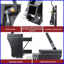 Quick Tach Conversion Adapter for 3 Point Cat 1 Tractors Skid Steers Category 1