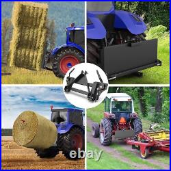 Quick Tach Conversion Adapter for 3 Point Cat 1 Tractors Skid Steers Category 1