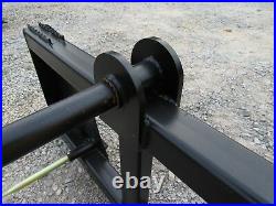 Quick Tach Tractor Loader Skid Steer Hay Bale Spear Fork Attachment Ship $179