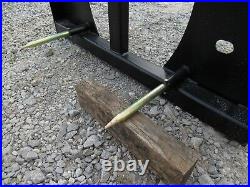 Quick Tach Tractor Loader Skid Steer Hay Bale Spear Fork Attachment Ship $179
