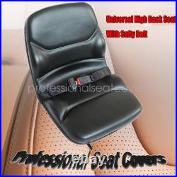 Seat Black For Case Backhoe 580C 580D 580E 580L 580M Skid Steer Loader SafeBelt