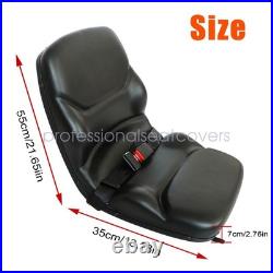 Seat Black For Case Backhoe 580C 580D 580E 580L 580M Skid Steer Loader SafeBelt