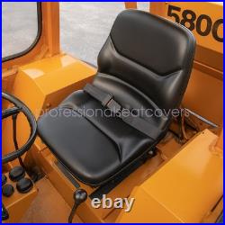 Seat Black For Case Backhoe 580C 580D 580E 580L 580M Skid Steer Loader SafeBelt