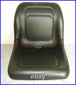 Set of 4 BLACK Vinyl Seats for Tractor Skid Steer Loader UTV Lawn Garden Mower