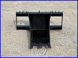 Severe Extreme Stump Bucket Attachment Fits Skid Steer Quick Attach Loader