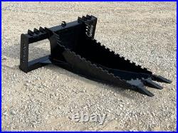Severe Extreme Stump Bucket Attachment Fits Skid Steer Quick Attach Loader