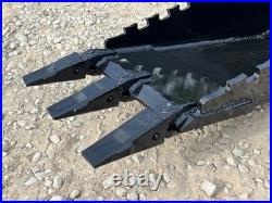 Severe Extreme Stump Bucket Attachment Fits Skid Steer Quick Attach Loader