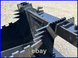 Severe Extreme Stump Bucket Attachment Fits Skid Steer Quick Attach Loader