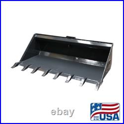 Skid Loader 72 Inch Heavy Duty Skid Steer Dirt Tooth Bucket /bobcat/kubota/cat