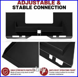 Skid Steer Attachment Plate 1/4 Universal Quick Attach Mount Plate with 2 Remo