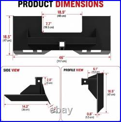 Skid Steer Attachment Plate 1/4 Universal Quick Attach Mount Plate with 2 Remo