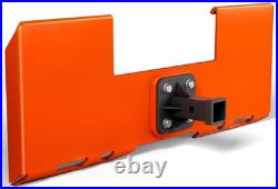 Skid Steer Attachment Plate with 2 Trailer Hitch 3/8 Thick Quick Attach Adapter