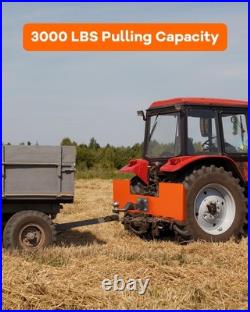 Skid Steer Attachment Plate with 2 Trailer Hitch 3/8 Thick Quick Attach Adapter