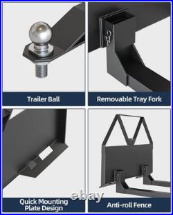 Skid Steer Attachments 46in Quick Attach Mount Pallet Forks for Loaders Tractors