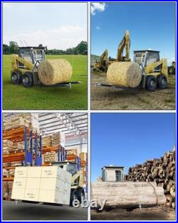 Skid Steer Attachments 46in Quick Attach Mount Pallet Forks for Loaders Tractors