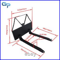 Skid Steer Forks 46 for Tractors Loaders Quick Attach Mount Fork 2600 LBS