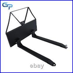 Skid Steer Forks 46 for Tractors Loaders Quick Attach Mount Fork 2600 LBS