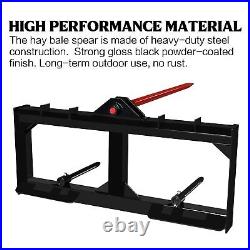 Skid Steer Hay Bale Spear Attachment Heavy Duty Tractor Bale Handling Hitch 49