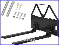 Skid Steer Loader Tractor Pallet Forks 46 Quick Tach Attachment with Hitch Ball