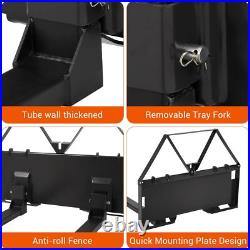 Skid Steer Loader Tractor Pallet Forks 46 Quick Tach Attachment with Hitch Ball