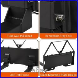 Skid Steer Loader Tractor Pallet Forks 46 Quick Tach Attachment with Hitch Ball