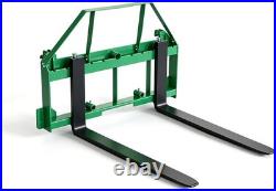 Skid Steer Pallet Fork 45 Frame 48 Blades 4000LBS Quick Attach for John Deere