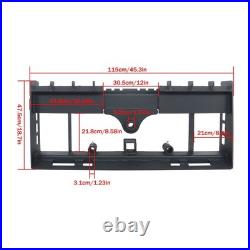 Skid Steer Pallet Fork Frame 4000LBS Heavy-Duty With Receiver Hitch & Spear Sleeve