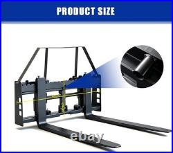 Skid Steer Pallet Fork Frame 4000LB, 4548Fork Blades Fit Bobcat Kubota Tractors