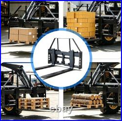Skid Steer Pallet Fork Frame 4000LB, 4548Fork Blades Fit Bobcat Kubota Tractors