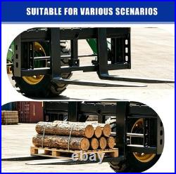Skid Steer Pallet Fork Frame 4000LB, 4548Fork Blades Fit Bobcat Kubota Tractors