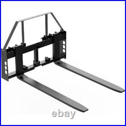Skid Steer Pallet Fork Frame 4000LB, 4548Fork Blades For Bobcat Kubota Tractors