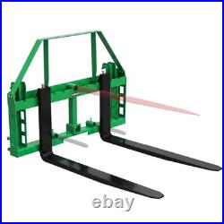 Skid Steer Pallet Fork Frame 48in Blades 4000 Lbs for JD Tractor Attachment