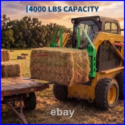 Skid Steer Pallet Fork Frame 48in Blades 4000 Lbs for JD Tractor Attachment