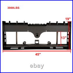 Skid Steer Pallet Fork Frame With Receiver Hitch&Spear Sleeves For Kubota 3000lb