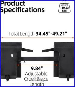 Skid Steer Quick Attach Adapter Universal Heavy Duty Mount Plate 4000Lbs Capa