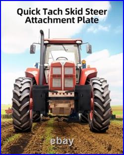 Skid Steer Quick Attach Adapter Universal Heavy Duty Mount Plate 4000Lbs Capa