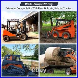 Skid Steer Quick Attach Conversion Adapter, 4,000 lb Capacity, 8mm Steel, Black