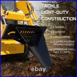 Skid Steer Stump Bucket Attachment for Bobcat Skid Steer Quick Attach